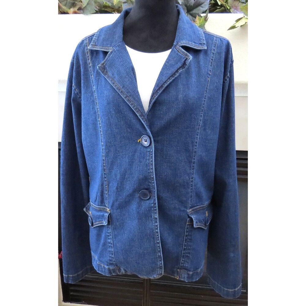 Bill Blass Vintage 90's Women's Denim Jacket/Blazer  Large ** EUC - Picture 3 of 10